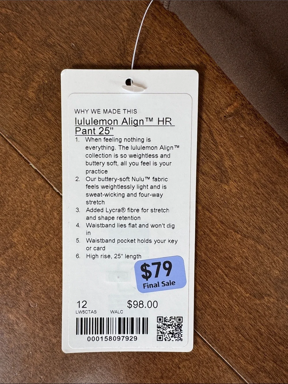 lululemon athletica size 12 Brown High-Rise Leggings 25”
